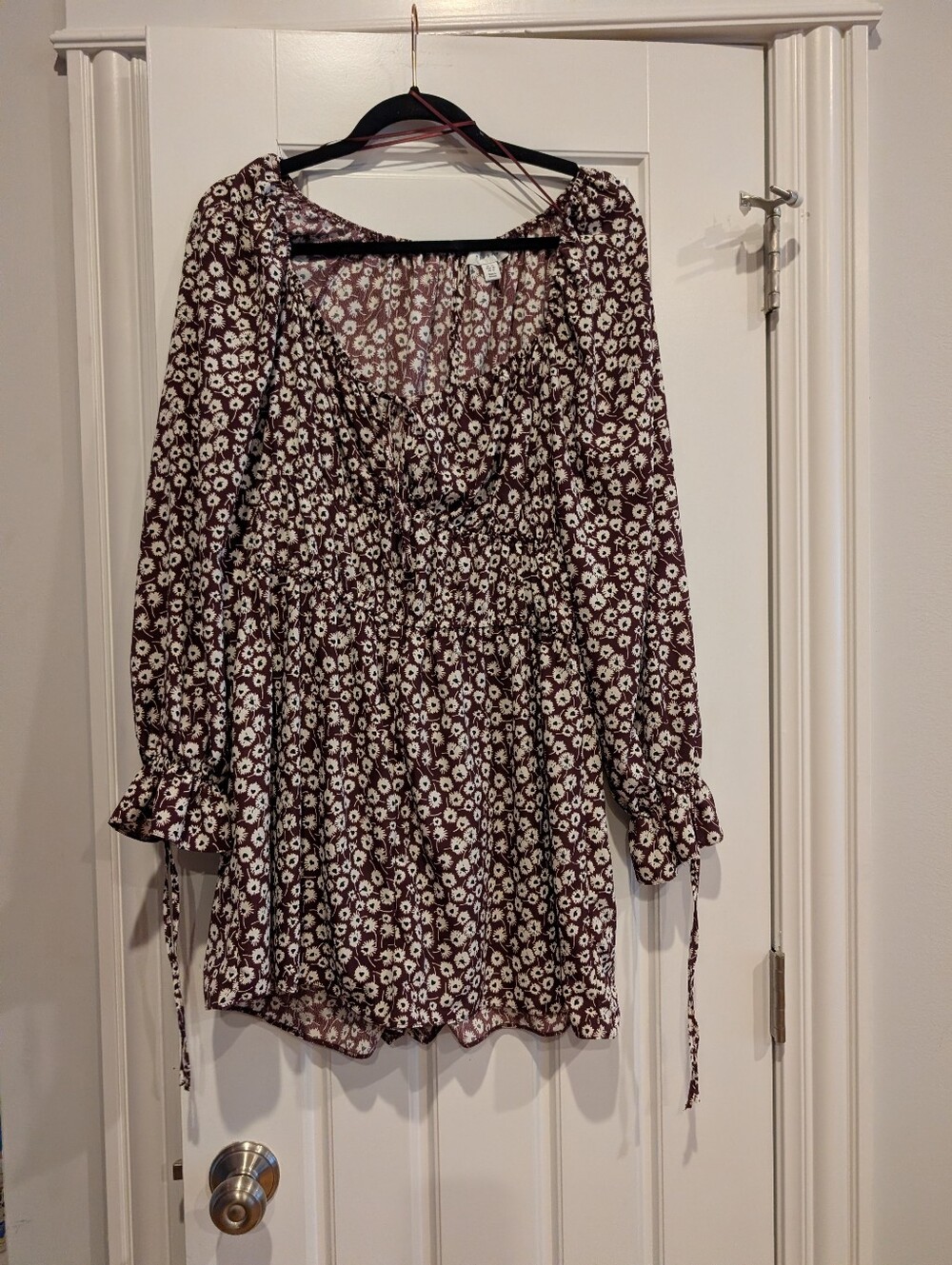 Top Shop Floral Print Prairie Romper